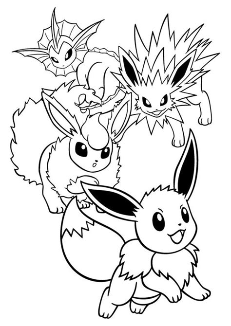 Free Easy To Print Eevee Coloring Pages In Pokemon Coloring