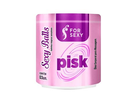 Bolinha Sexy Balls Funcional Pisk 03 Unidades For Sexy Cupido Distribuidora