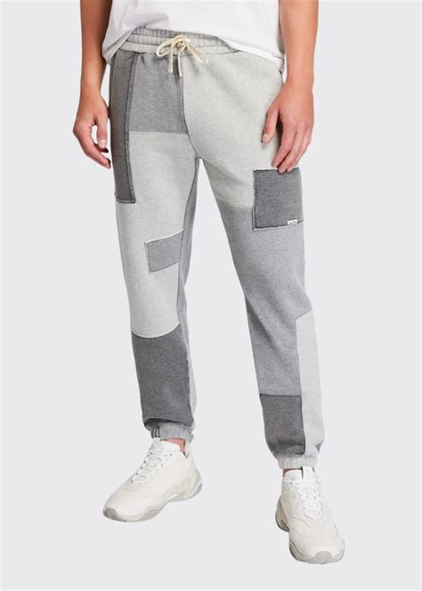 Ovadia Mens Dune Patchwork Knit Sweatpants Sweatpants Mens Street