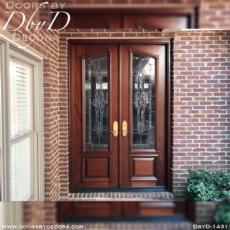 Custom Estate Double Doors With Glass Wood Entry Doors By Decora