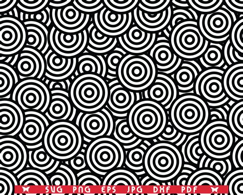 Svg Overlapping Concentric Circles Seamless Pattern By Designstudiorm