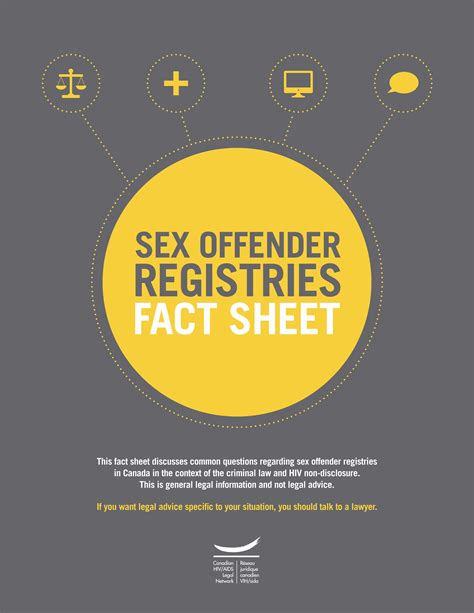Sex Offender Registries Fact Sheet — Hiv Legal Network