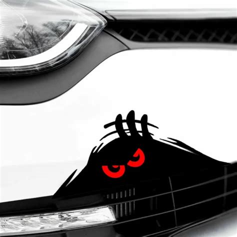 Funny Peeking Red Eyes Monster Sticker Car Bumper Window Vinyl Decal