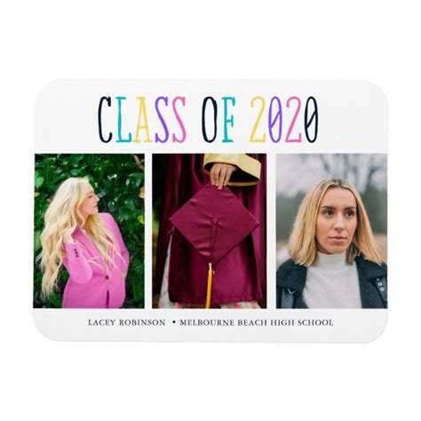 Ad Keepsake Magnets For The Class Of 2020 Graduates Colorful De