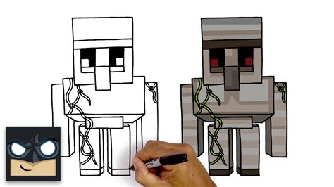 How To Draw Iron Golem Minecraft