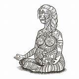 Baby Mother Yoga Pregnancy Mandala Pages Print Coloring Giclee 7x7 Goddess Colouring Illustration Etsy Visit Sukhasana Birth Elephant Adult Drawing sketch template