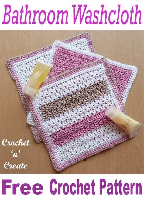 They will soak up the wetness from your feet, leaving behind the neat and dry explore this collection of 8 free crochet bathroom rug patterns that will make novelty housewarming gifts to a new homeowner or neighbor too. Bathroom Washcloth Free Crochet Pattern - Crochet 'n' Create