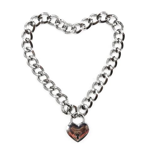 Sweetheart Heart Padlock Chunky Necklace ☽ Shopmoonchild