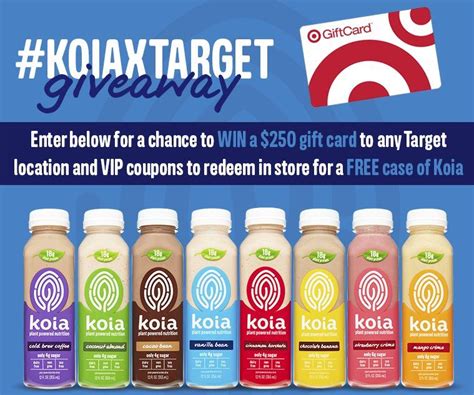 Look for the latest of these promotions in your local target store's weekly ad you will receive that amount on a target gift card if you decide to proceed with the trade. Win a $250.00 Target Gift Card and free Case of Koia. Yum and enter and away! | Target gift cards