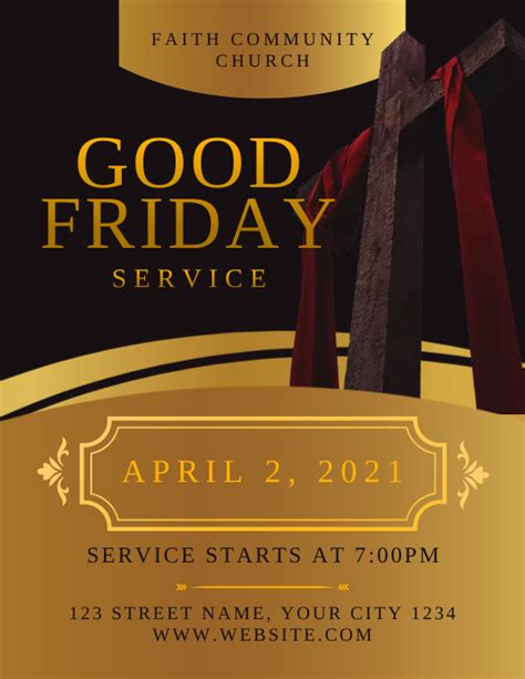 Good Friday Church Flyer Template Postermywall