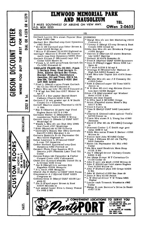 Polk's Abilene (Taylor County, Texas) City Directory, 1962 - Page 172