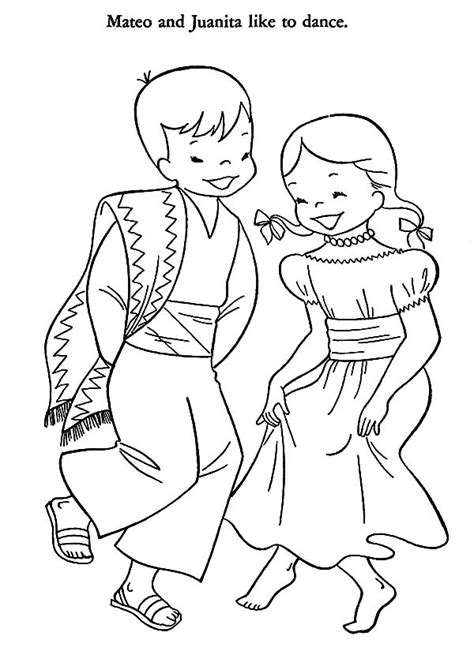Aboriginal art man and woman with domestic animal vector. Traditional Mexican Dress Coloring Pages | Color Luna