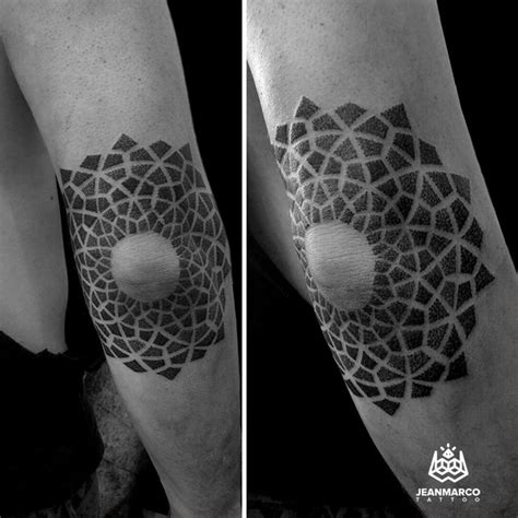 Jeanmarcotattoogeometric Elbow Mandala Mandala Dotwork Geometric