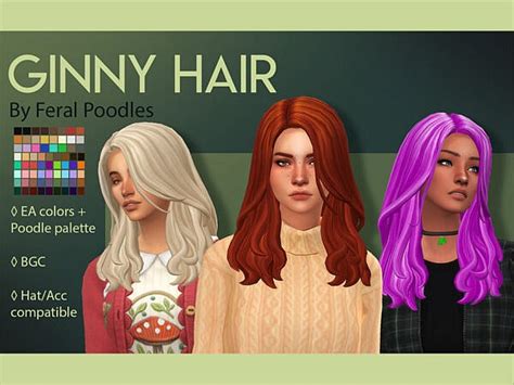 Ginny Hair By Feralpoodles The Sims Resource Sims 4 Hairs