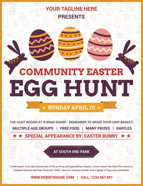 Easter Egg Hunt Flyer Template V3 Flyerheroes