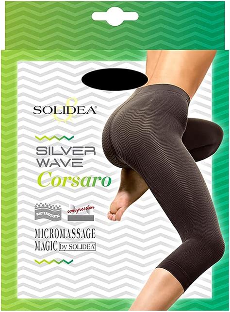 Solidea 0354A5 Silver Wave Anti Cellulite Capri W Compression Sm BLK At
