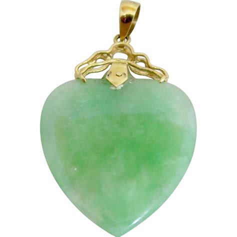 Maybe you would like to learn more about one of these? 18k Gold Carved Jadeite Jade Heart Pendant for Necklace or ...