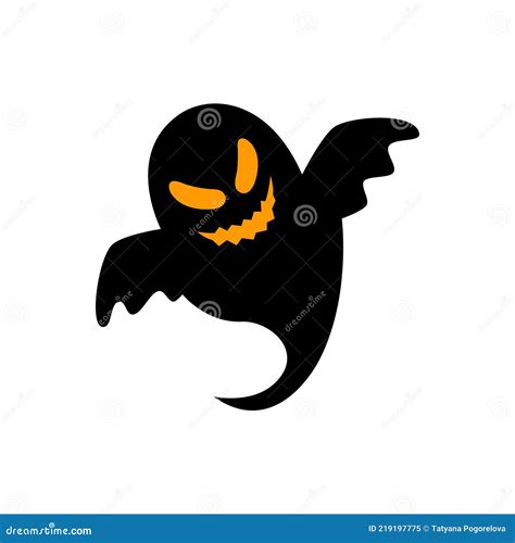 Flying Ghostly Spirit Happy Halloween Scary Ghosts Cute Cartoon