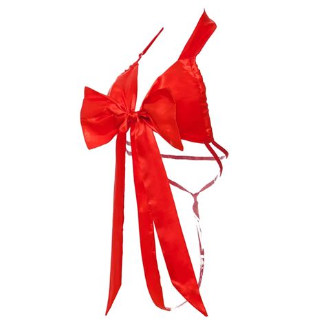 New Christmas Erotic Lingerie Adult Sexy Three Point Siamese Bow