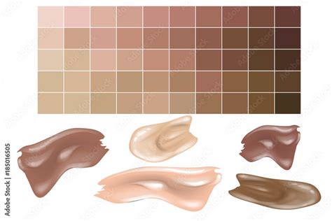 Skin Tones Color Palette Color Shades Palette For Foundation Make Up