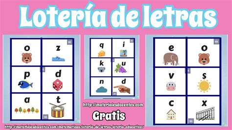 Maybe you would like to learn more about one of these? LOTERÍA DE LETRAS. | Materiales para Docentes