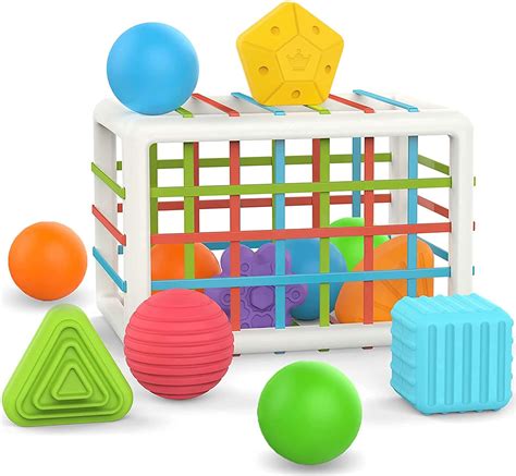 Buy Shape Sorter For 1 2 3 4 Year Old Toddlers Cube Sensory Sorting