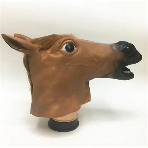 Buy Animal Horse Head Full Face Latex Party Mask