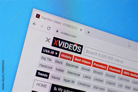 Homepage Of Xvideos Website On The Display Of Pc Xvideos Com Foto De Stock Adobe Stock