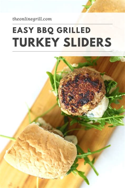 Turkey Burger Sliders BBQ Grilled Appetizer TheOnlineGrill Com