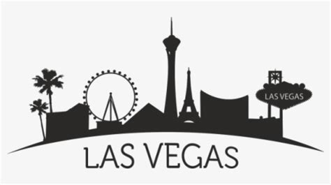 Las Vegas Skyline Silhouette Hd Png Download Kindpng