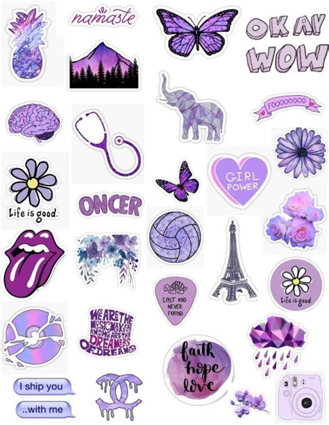Purple Sticker Pack Sticker By Lauren53103 Aesthetic Stickers
