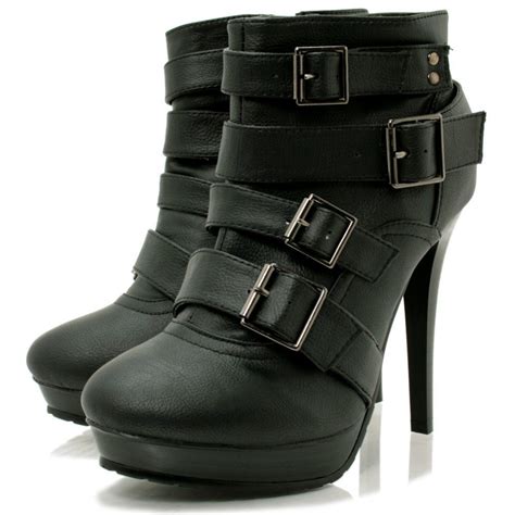 Malone souliers stiletto ankle boots $554 $663. Womens Black Stiletto Heel Buckle Biker Ankle Shoe Boots ...