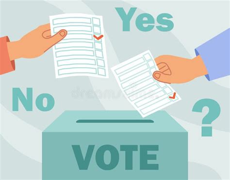 Voting Process Concept Stock Vector Illustration Of Positive 240010759