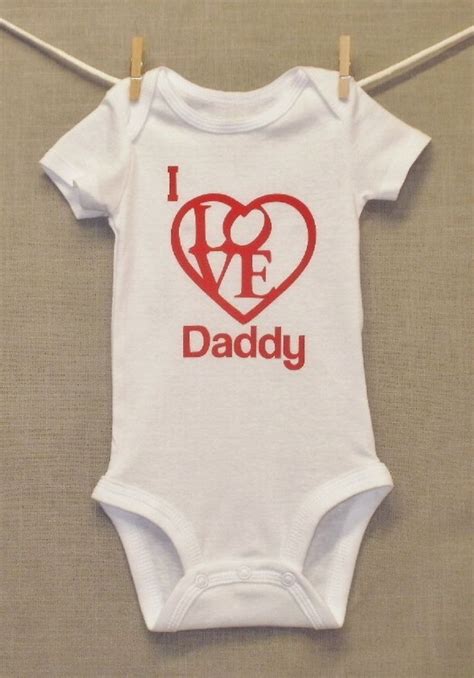 I Love Daddy Father S Day Gift New Dad Gift New Dad Baby Clothes Bodysuit Funny Baby Onsie