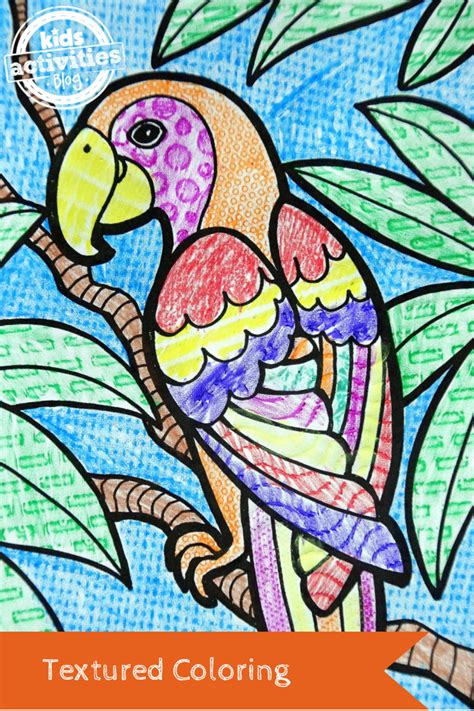 Downloadable coloring sheets for kids. Textured Coloring