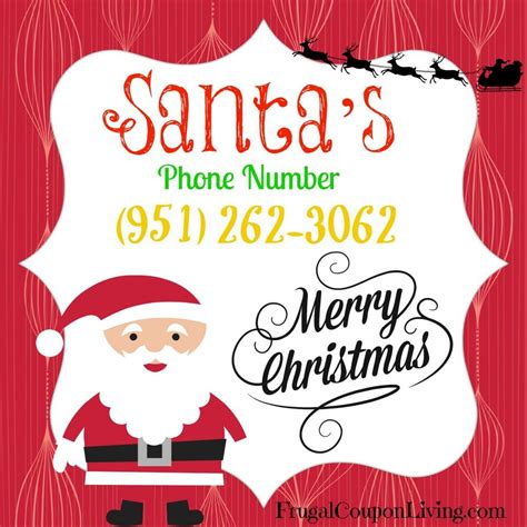Santas Phone Number Is Displayed On A Christmas Card