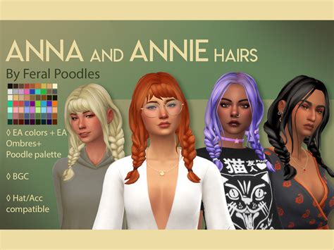 Anna Hair By Feralpoodles From Tsr Sims 4 Downloads