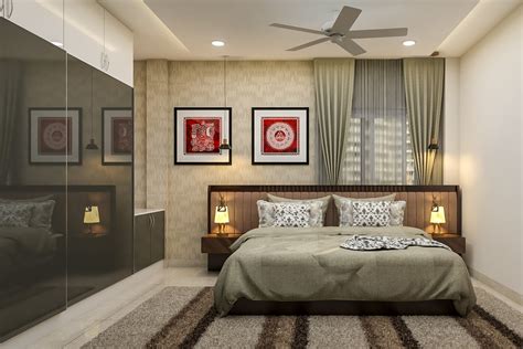 Spacious Modern Themed Convenient Master Bedroom Design Livspace