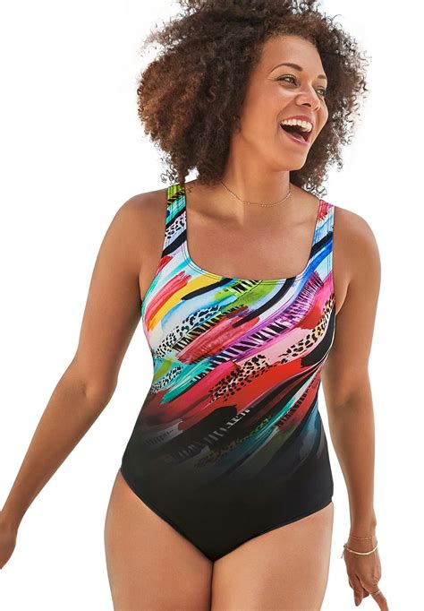 Women Swim Swimsuits For All Womens Plus Size Longitude X Back Tank Swimsuit Sanchia Com Sv