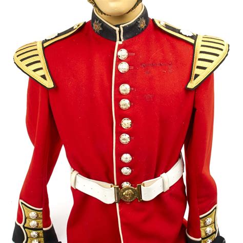 Original British Coldstream Guards Bandsman Uniform Set With Bearskin