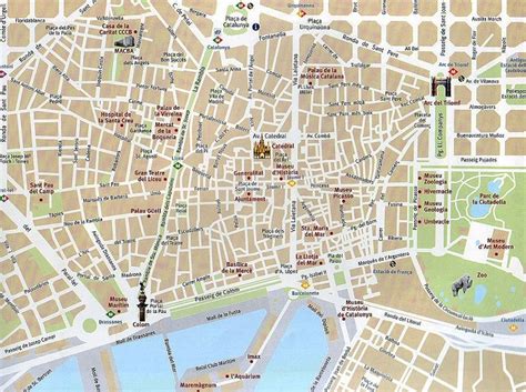 Barcelona Attractions Map FREE PDF Tourist Map Of Barcelona