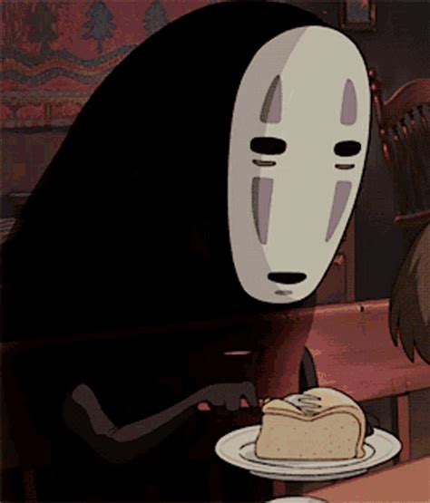 No Face Ghost GIF - NoFace Ghost Eating - Discover & Share GIFs
