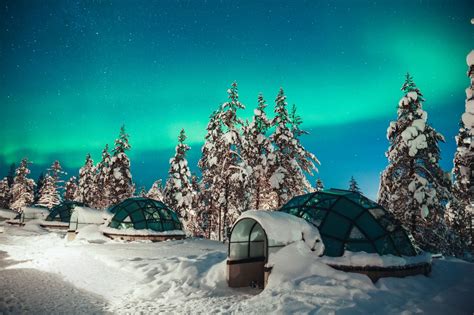 Glass Igloo Kakslauttanen Arctic Hotel In Finland 50 Degrees North