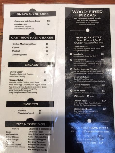View our full menu, nutritional information, store locations, and more. Lumberyard Pizza Menu - Yelp