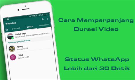 Karena memang secara default oleh pihak whatsapp dibatasi. Cara Memperpanjang Durasi Video Status WhatsApp Lebih dari ...