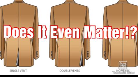 Sport Coat And Suit Jacket Vents Youtube
