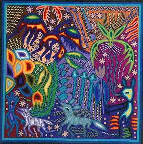 Yarn Painting Mexico Culture Huichol Art Mexican Designs Indigenous