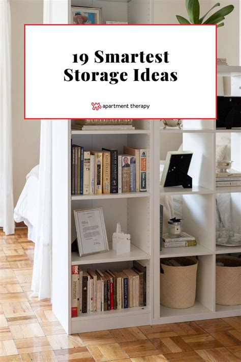 An Open Bookcase With Books On It And The Words Smartest Storage Ideas