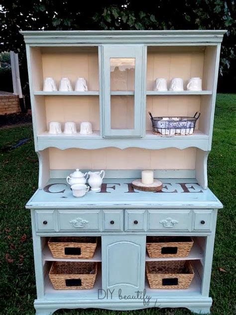 Outdated Hutch To Coffee Bar Diy Beautify Creating Beauty At Home
