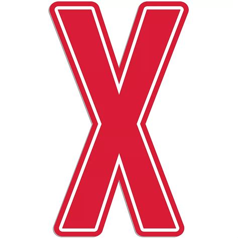Giant Red X Letter Outdoor Sign 30in Party City